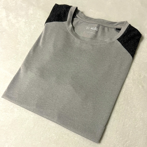 Men fit performance gray t-shirt by 01.Algo size Small - Picture 1 of 5